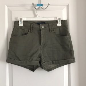 Olive Green High Waisted Shorts
